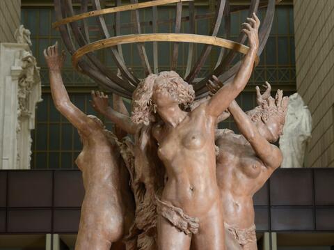 Jean-Baptiste Carpeaux, Les Quatre Parties du monde soutenant la sphère céleste sculpture